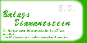 balazs diamantstein business card